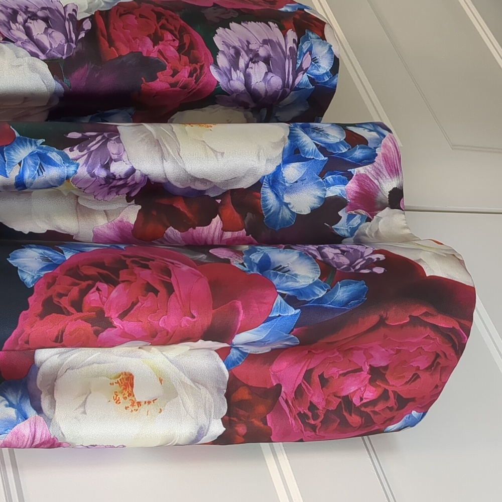 TED BAKER Valkia Blushing Bouquet Fit & Flare Midi Dress Size 3 / US 8 - Picture 6 of 15